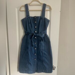 GAP Blue Denim Midi Dress